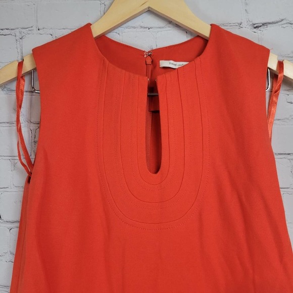 Diane Von Furstenberg Kadijah Keyhole Orange Shift Dress Size 2 - Picture 10 of 15